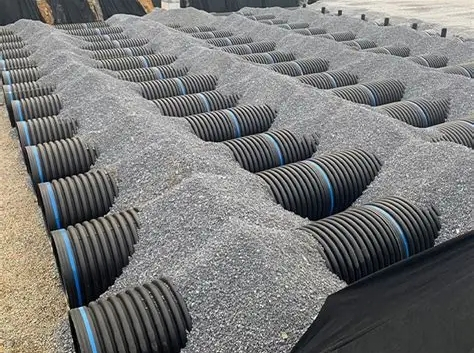 HDPE double-wall corrugated pipes