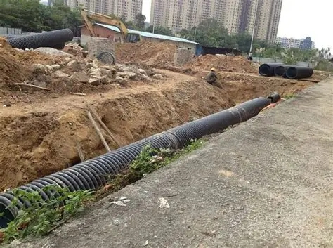HDPE double-wall corrugated pipes
