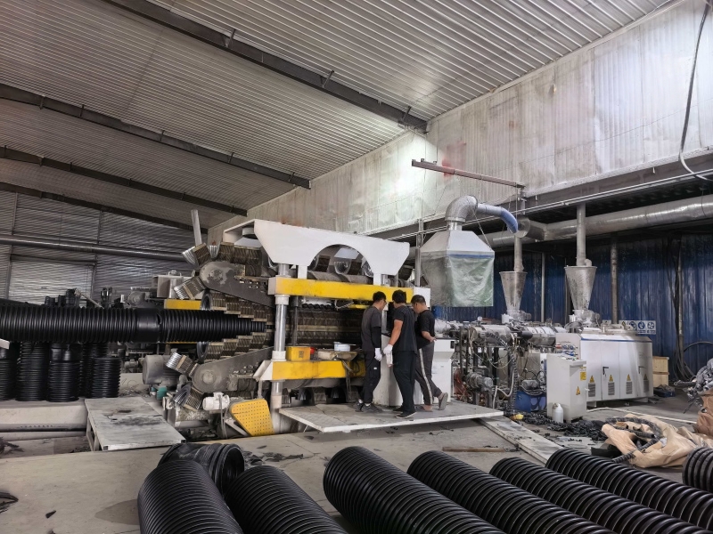HDPE double-wall corrugated pipe production line