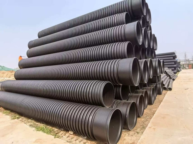 HDPE double-wall corrugated pipes
